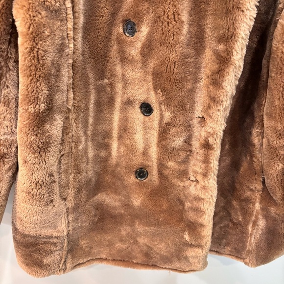 J. Crew Faux Fur Peacoat Brown Women’s Size XL NEW - Picture 7 of 16